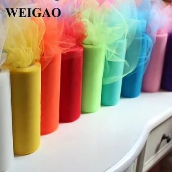 

WEIGAO Tulle Roll 100Yards Tulle Fabric Spool Girl Tutu Skirt Birthday Party Wedding Decoration Baby Shower Table Skirt Supplies