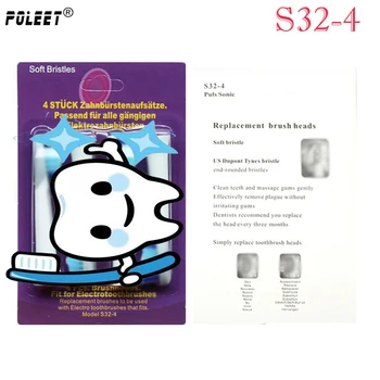 

1600PCS/Lot S32-4 High Quality Electric Toothbrush Replacement Head For Plus Sonic Percision Clean Oral Hygiene Toothbrush Head