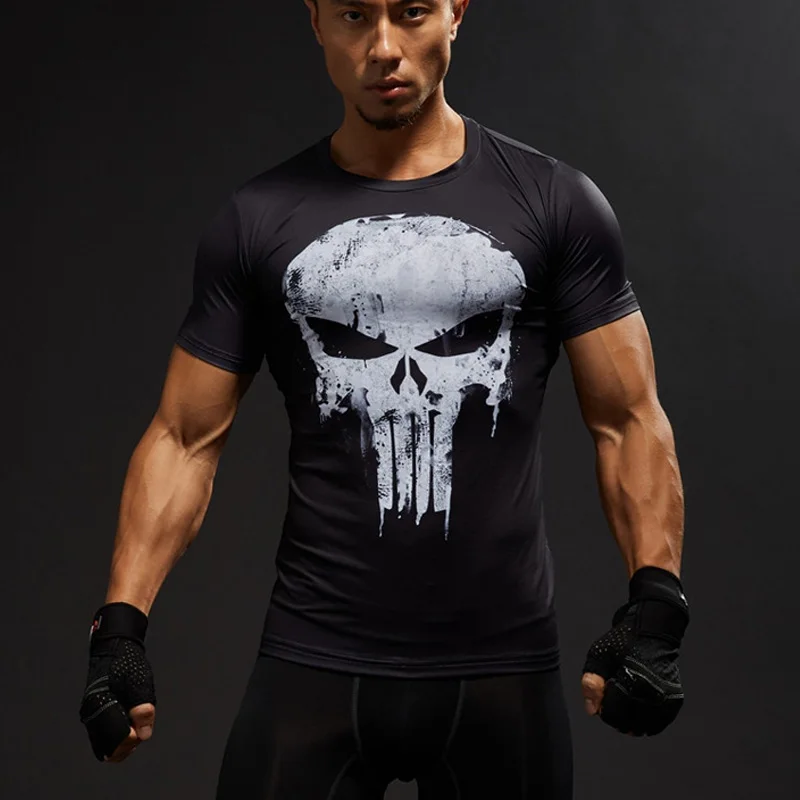 

MMA Short Sleeve 3D T Shirt Men T-Shirt Crossfit Tops Punisher Crossfit Funny Superman tshirt Fitness Compression Shirt Tee 4XL
