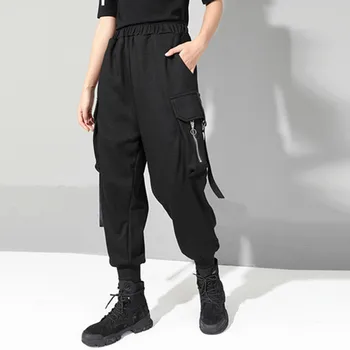

8748 girl pant loose hip hop thin beam feet winter American casual women pants spring 2019 new
