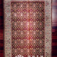 3'x4. 5' красный дизайн ручная вязка шелковый ковер Турция Дизайн Шелковый ковер с восточным рисунком