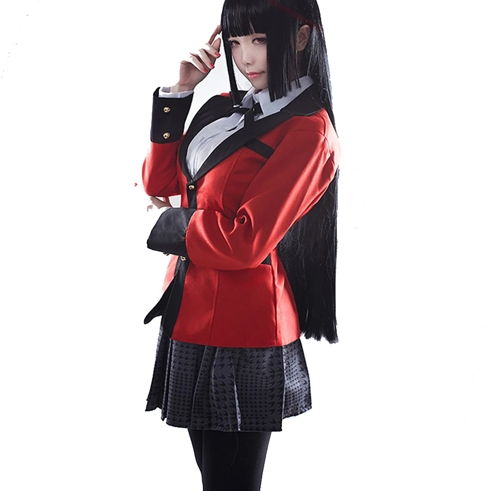 Костюмы для косплея Для женщин аниме Kakegurui Yumeko Jabami японская школьная девочек