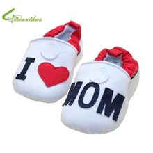 Amo a la mamá, amo al papá del bebé zapatos de suela suave primeros caminante Toddlers moda Sneakers resbalón en envío de caída libre