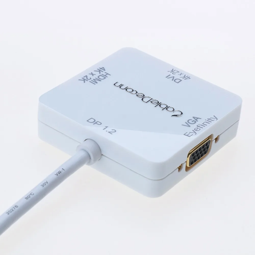 Док станция Thunderbolt 2 mini display port для vga hdmi 4K dvi 3 в 1 многопортовый адаптер кабель