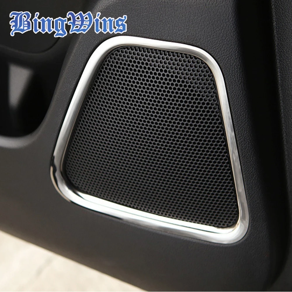 

Car styling Sound Horn Covers Trim For Mitsubishi Outlander Interior Car Door Sound Speaker Audio Ring Cover Trim Decoration