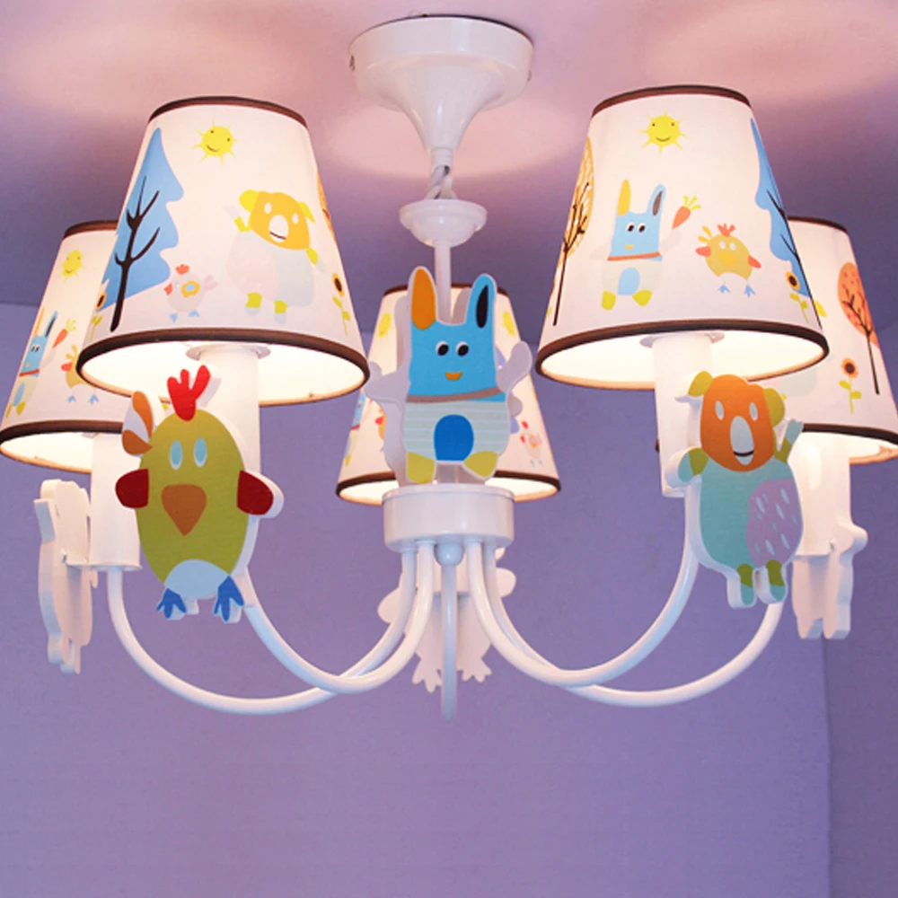 

New Kids Room Led Pink Chandelier Cartoon Led Chandelier Ceiling 110V-220V Led Chandeliers Home Lighting Lamp