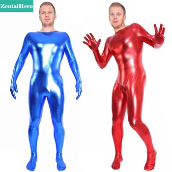 

ZentaiHero Custom Made Unisex Shiny Metallic Zentai Catsuits Sexy Headless Fancy Dress Bodysuits For Party And Events 17031902