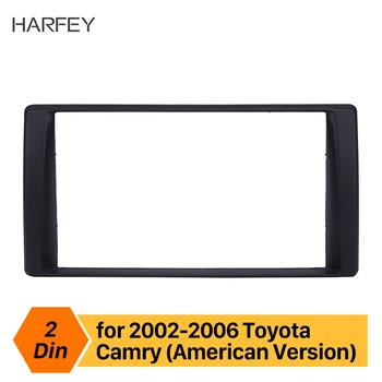 

Harfey Black double Din Car Radio Fascia Frame Indash Panel Bezel For Toyota Camry (American Version) 2002 2003 2004 2005 2006