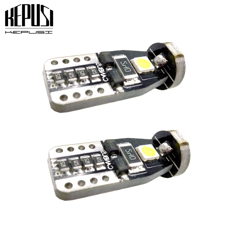 

2pcs T10 3 SMD 3030 LED Auto Clearance Lights W5W 194 168 192 3SMD LED Car Door Light Reading Lamps Dome Bulbs Canbus No Error