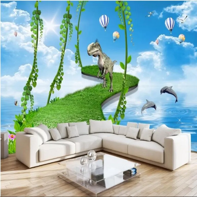 Wellyu пользовательские большой fresco детская комната 3D счастливый рай ТВ Фон