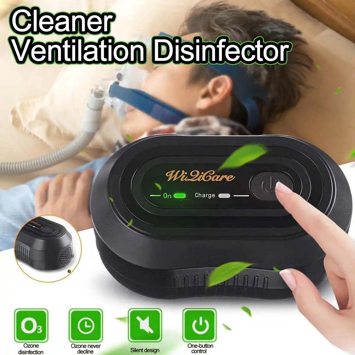 

2200mAh CPAP Ozone Generator Cleaner Ventilation Disinfector Sterilizer Air Purifier Air Disinfection Vegetables Sterilization