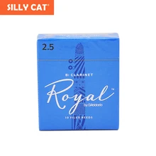 French Cut for RICO Royal Original Blue Box Bb Clarinet Reeds Classical Pop for Beginner Practice riyin bb clarinet bamboo reeds yellow black 10 pcs