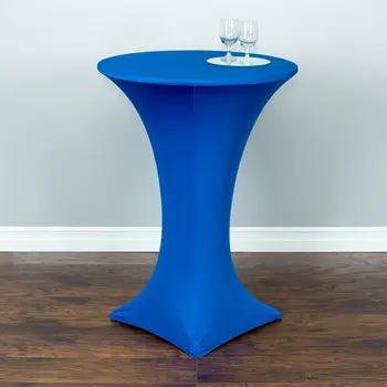 

Free Shipping 1PC Polyester Spandex Lycra Dry Bar Cover Cocktail Table Cover Tablecloth of Wedding Party Event Hotel Decoration