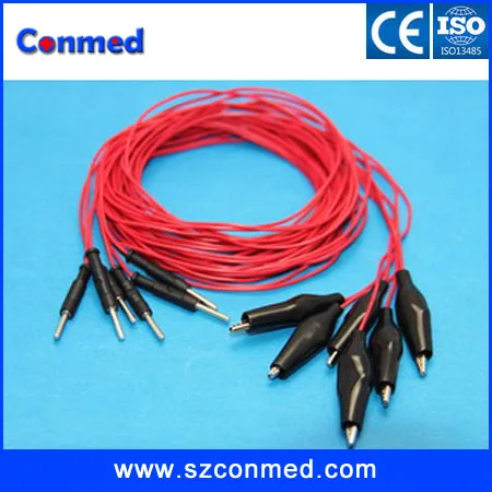New Arrived Colorful Needle Brain EEG Cable with Alligator Clip Electrodes3