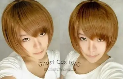 Шун плутон волос королева косплей Death Note Ягами Светло-Русый Коричневый короткие