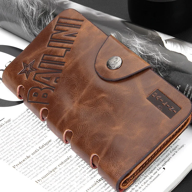  Hot Sale Hasp Classic Vintage Wallet Fashion Male Long Design Antique Men Wallets With Card Holders Purses Carteira Masculina 