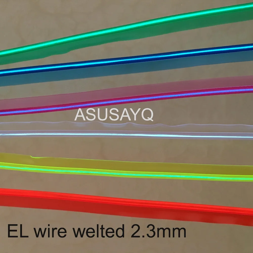2 3mm free shipping sewable welt el wire glowing strobe wire 10m flexible neon welted cable