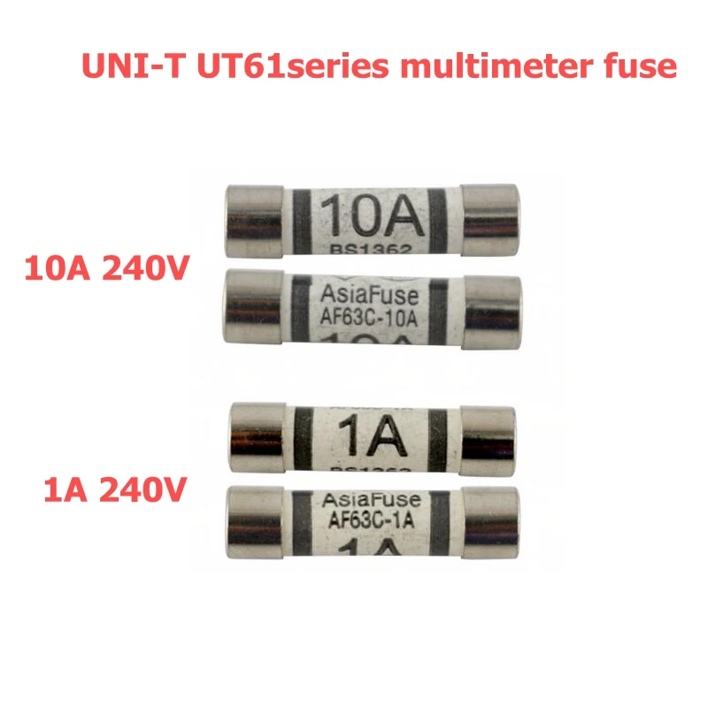 4 шт. UNI-T мультиметр Керамика предохранитель 10A 250V и 1A 250V для ut61a ut61b ut61c ut61d ut61e цифровой мультиметр