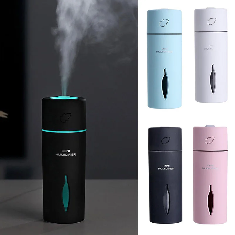 

Air Purifier Ultrasonic Humidifier Aroma Diffuser Moisture Yoga Portable Creative Leaf Pattern LED