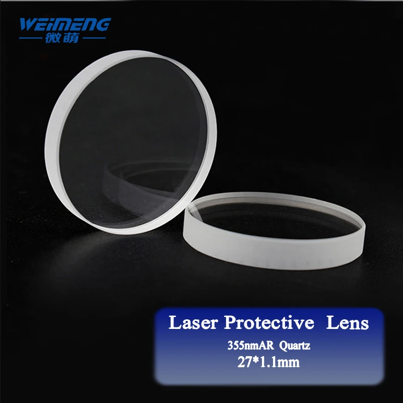 Weimeng Raytools лазерные защитные окна линзы 27*1 1 мм 355nm AR JGS1 кварцевые Плано для