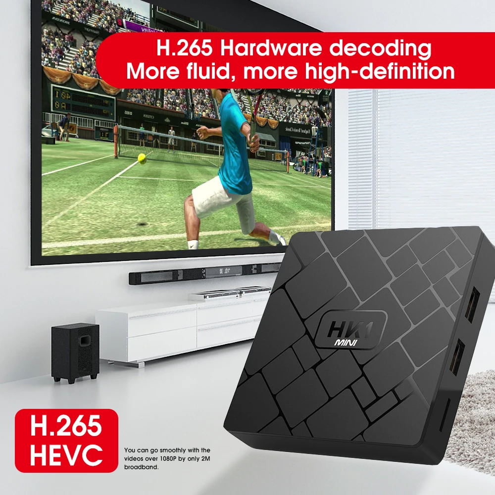 HK1 мини ANDROID 8.1​ Смарт ТВ Приставка поддерживает Youtube Smart TV Box процессор Rockchip RK3229 Quad