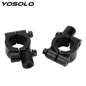 

2pcs Motorcycle 7/8" Handle Bar Mirror Mount Moto Accessories 8mm 10mm Rearview Mirror Mount Holder Clamp Adaptor Universal
