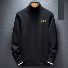 Осенне-зимний мужской рыболовный свитер дышащая гигроскопичность сохраняет тепло анти-УФ рыболовная одежда Блуза с высоким воротником