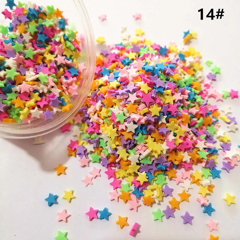 100g Mixed Color Clay Chocolate Sprinkles Heart Shaped DIY Parts Fake Cake Decorating Polymer Clay Sweets Deco Decoration 