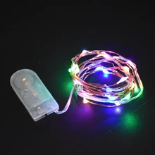 Рождественские огни 2 м 20LED водонепроницаемый медный мини сказочное лампочное украшение гирлянда лампа для дома, свадьба управляемая батареей CR2032