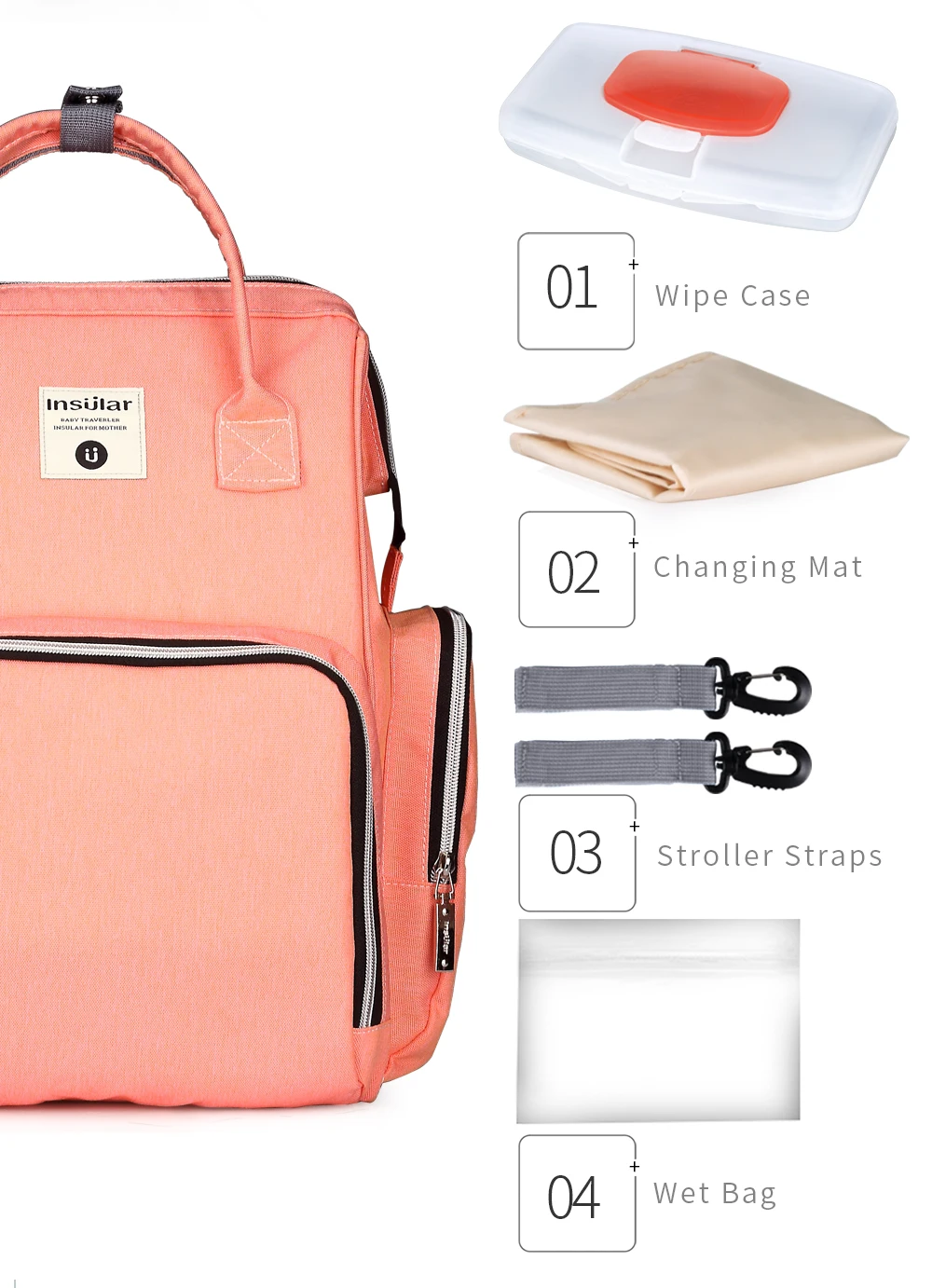Большой Ёмкость сумка для подгузников сумки для коляски сумка рюкзак для кормления, сумка-рюкзак для ухода за ребенком для мам сумка для