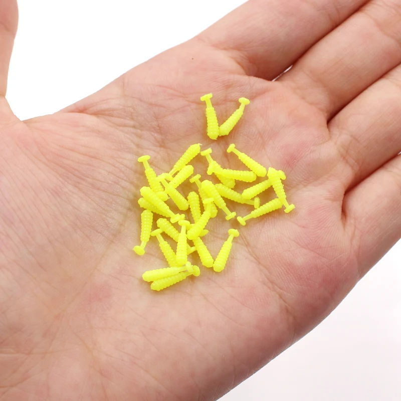 Mini Soft Lure 50pcs/lot Fishing Lure wobbler 10mm 7 Colors Easy Shiner Worm Carp Fishing silicone bait Isca Artificial