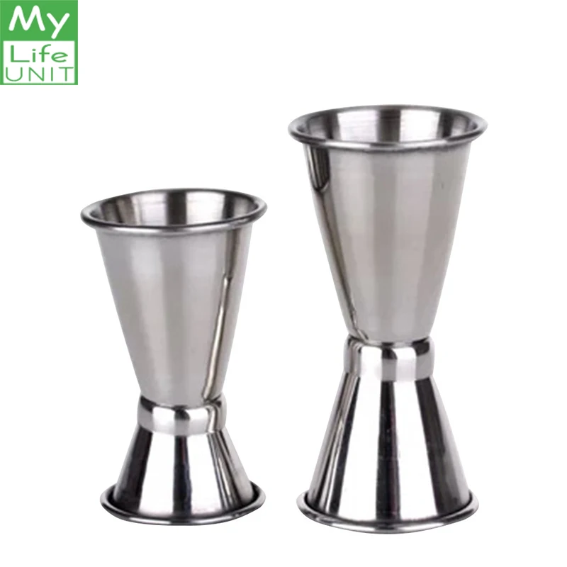 

MYLIFEUNIT Jigger Set Stainless Steel Double Shot Wine Cocktail Shaker Measure Cup Cocktail Strainer Mixer