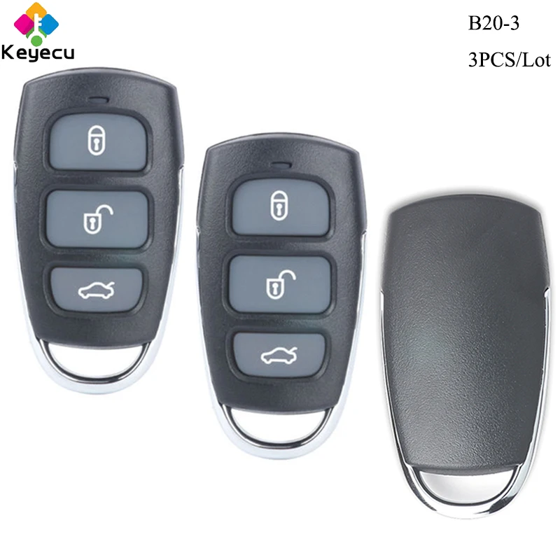 

KEYECU 3PCS/Lot Replacement Universal Remote B-Series B20-3 for KD900 KD900+ URG200, KEYDIY B-Series Remote Key With 3 Button