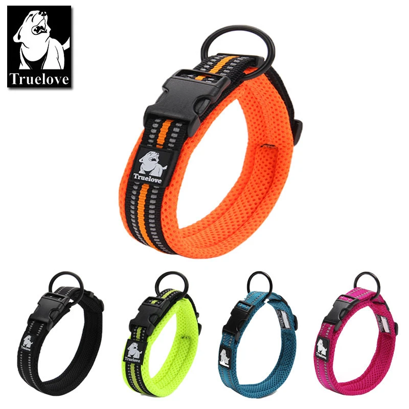 Verschrikkelijk cijfer Krimpen Truelove Verstelbare Mesh Gevoerde Hond Kraag 3M Reflecterende Nylon  Halsband Duurzaam Heavy Duty Voor Alle Rassen Alle weer 8 Maat|nylon dog  collar|dog collarpet dog collar - AliExpress