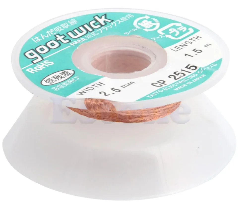 1PC 5 ft 2.5mm Desoldering Braid Solder Remover Wick CP 2515in Welding