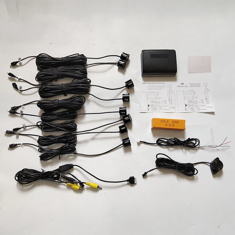 CITYCARAUTO 8 Sensors Parking Car SYSTEM Rear/Front Car LCD Monitor Display Parking Sensor Reverse Backup Radar Kit ACCESSORIES