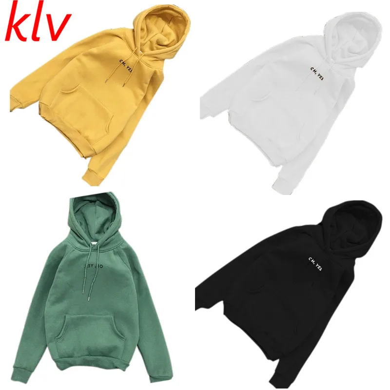 Women Warm Long Sleeve Letter Print Fuzzy Loose Hoodie Jumper 