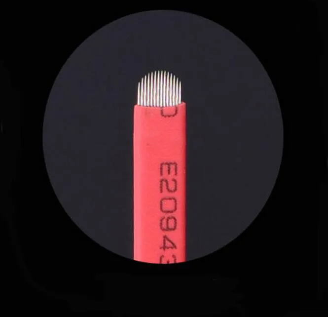 

50Pcs u 15 Pin Permanent Makeup Eyebrow Tatoo Blade Microblading Needles For 3D Embroidery Manual Tattoo Pen Machine
