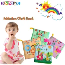 Baby Development Cloth Book Intelligence Toys Soft Rattles Colorful Unfolding Activity Books Cute Kids Toys WJ107