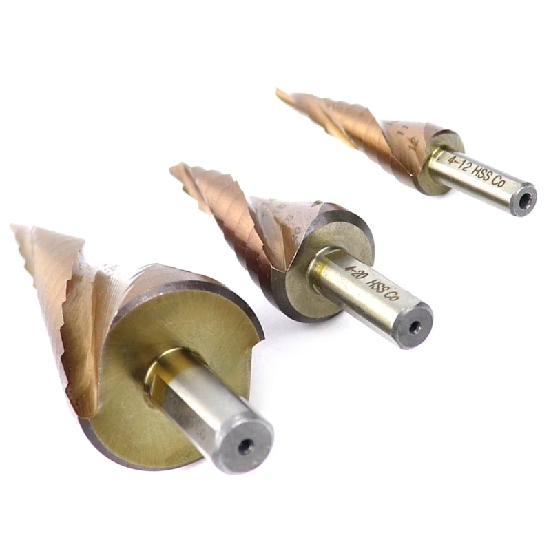 TRANVON HSS Steel Titanium Step Drill Bit Metal Center Punch for Woodworking Wood Drill Bit for Metal Drills Chuck Tools (3)