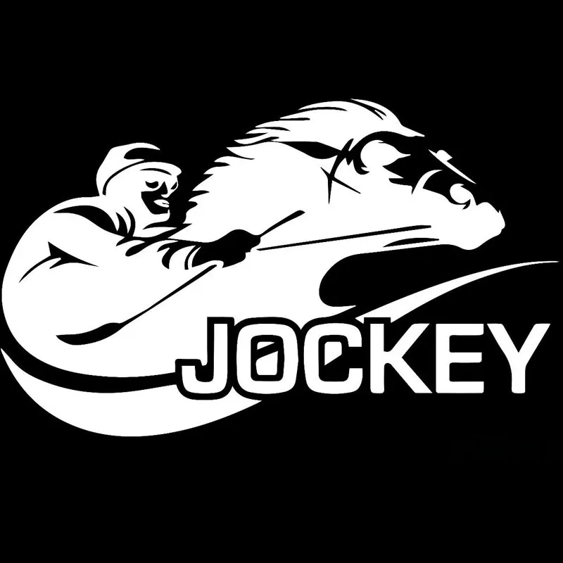 17.8 سنتيمتر * 10.9 سنتيمتر الفينيل صائق ملصقا-سباق الخيل الفارس رايدر سيارة شاحنة jdm مضحك سيارة ملصقا الديكور أسود الشظية C8-1127