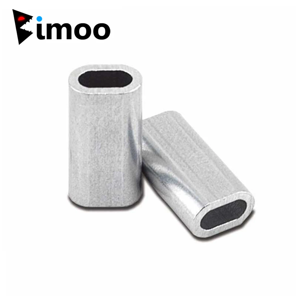 Bimoo 100 шт. Упаковка премиум одиночные алюминиевые рукава для моноволокна такелажа трассировки Лидер щипцы 1,0 мм 1,2 мм 1,5 мм