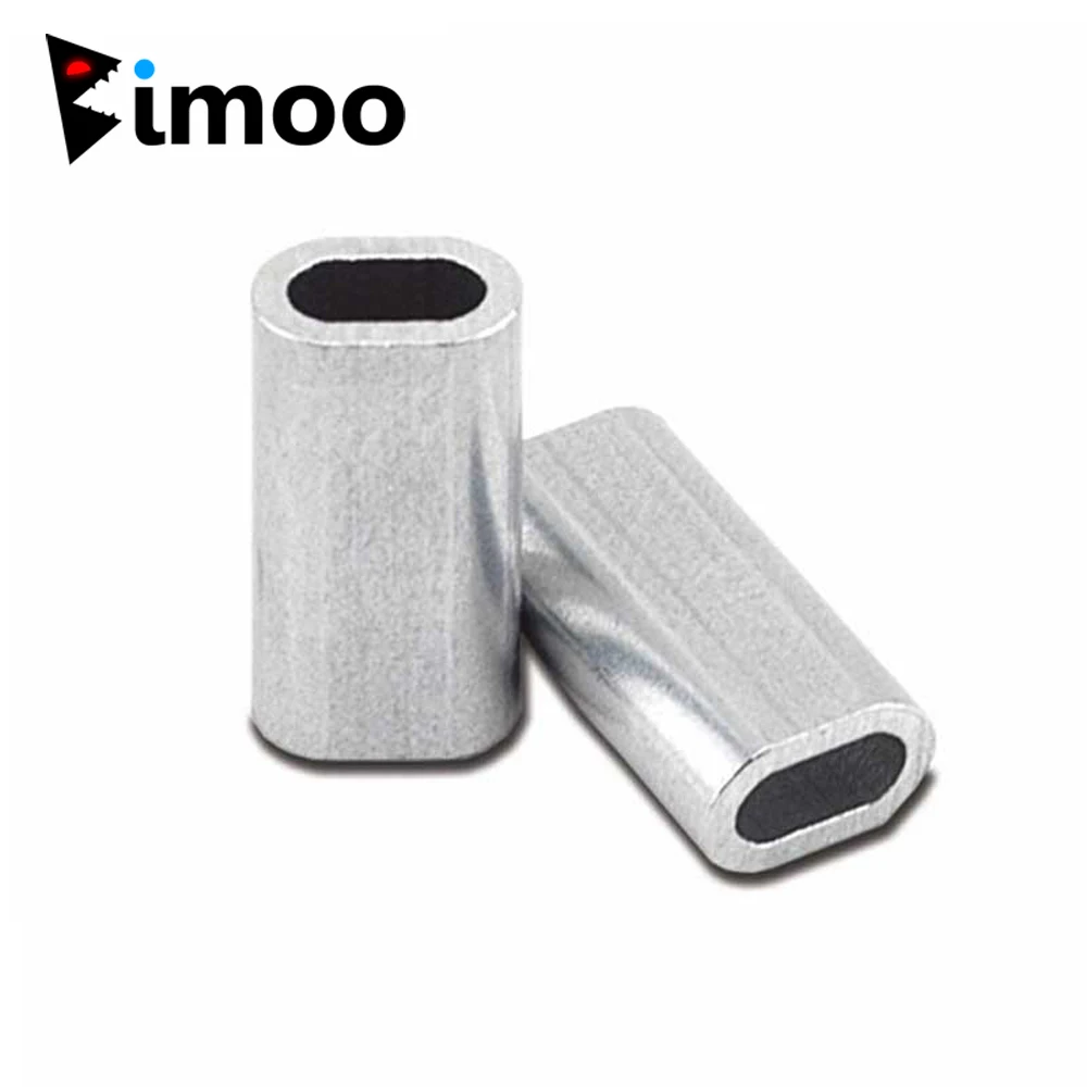 

Bimoo 100pcs Pack Premium Single Aluminum Sleeves for Monofilament Rigging Trace Leader Crimps 1.0mm 1.2mm 1.5mm