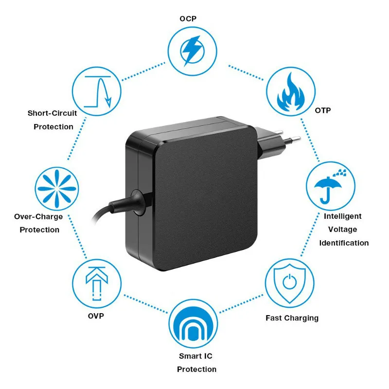 45 Вт настенное зарядное устройство USB C PD адаптер переменного тока для нового MacBook