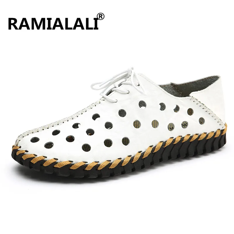 Ramialali/Модная Летняя Стильная мужская обувь; обувь высокого качества; Мужская Дизайнерская повседневная обувь для вождения; zapatos hombre; повседневная обувь; Cuero