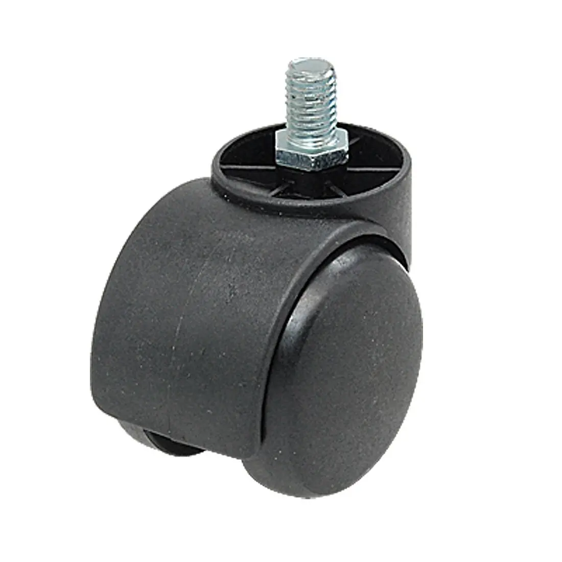 

2016 New Threaded Stem Connector Twin-wheel Black Chair Trolley Caster with 3/8" Threaded Stem