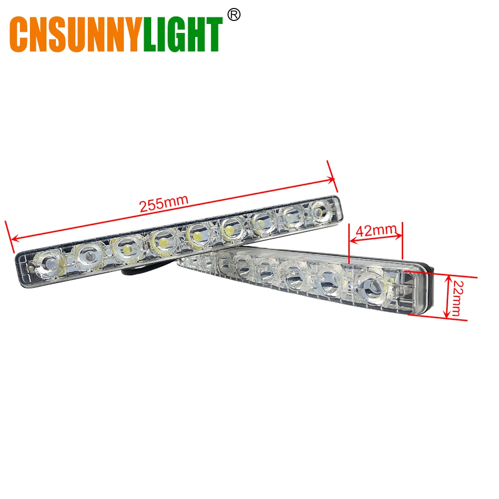 CNSUNNY светильник Водонепроницаемый светодиодный, дневных ходовых огней светильник s ДХО Противотуманные фары белый 6000 К супер яркий 12V универсальный для автомобиля светильник для укладки волос