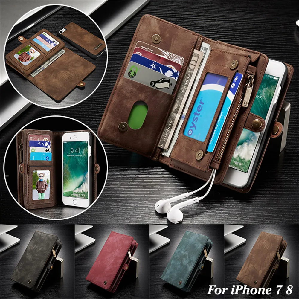 

Phone Case for iPhone XS Max XR X 8 7 6S Plus Leather Wallet Flip Cover for Samsung S8/9/10 Plus Coque for Huawei P30/20/10 Pro