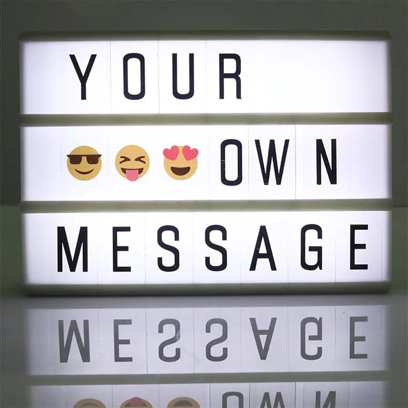 

A5 Size LED Combination Light Box Night Lamp DIY Letters Cards USB Powered Cinema Lightbox CLH@8