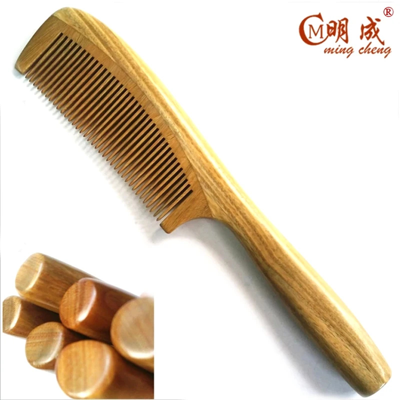

Hot Sale Anti-Static Handicraft Natural Sandalwood Sandal Hair Combs Fine Comb Care Round Handle Wooden